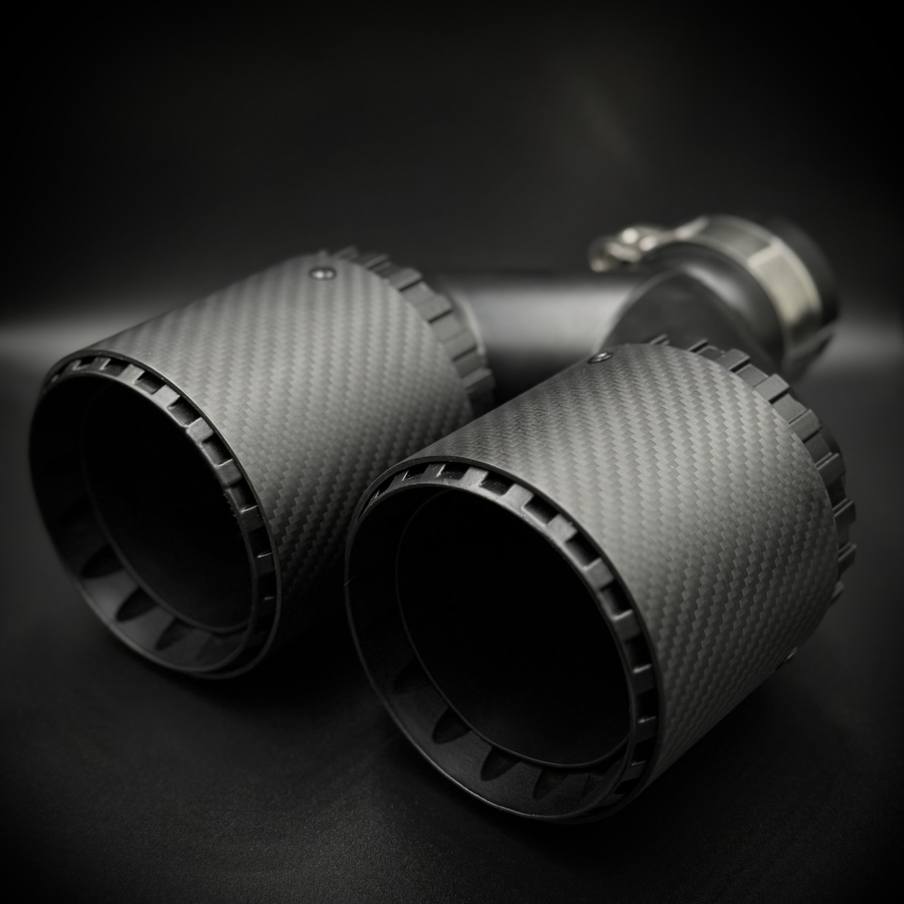 Насадка "Caprice" подвійна на вихлопну систему під трубу 63 мм, зовнішній діаметр 102 мм