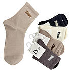 Жіночі теплі шкарпетки брендовані D спортивна резинка, з кашеміру зимові комфортні для носіння, набір 10 пар/уп, мікс, фото 3