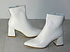 Ботильйони на стійкому підборі демісезон білі, фото 3