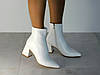 Ботильйони на стійкому підборі демісезон білі, фото 2
