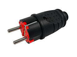 Вилка з заземленням каучукова LMA0204 Лємансо