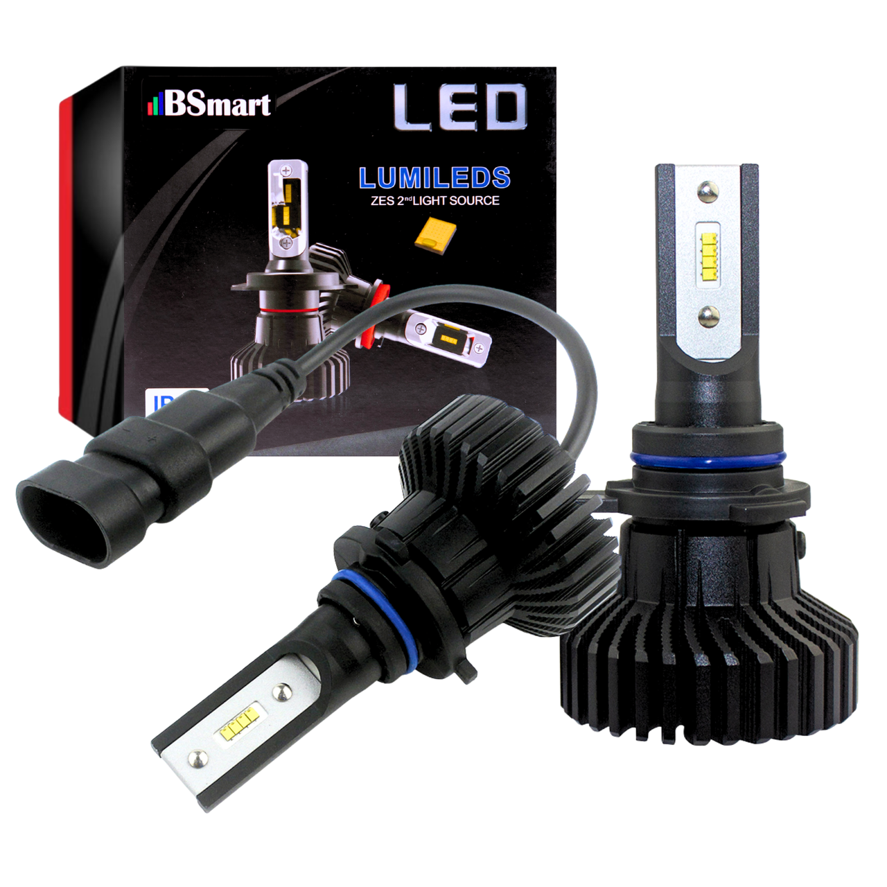 Автолампи LED BSmart X5S ver2 цоколь HB3 9005 8000Лм 50Вт Luxeon ZES 12В-24В