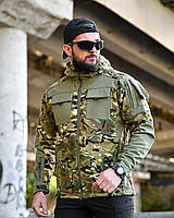 Тактическая флисовая кофта-куртка мультикам, военная флисовая куртка камуфляж, осенняя куртка на флисе, oyi scv woq