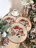 Серветка сервірувальна, гобеленова, Новорічна Ø25 см.RUNNER1385, фото 2