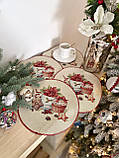 Серветка сервірувальна, гобеленова, Новорічна Ø25 см.RUNNER1385, фото 4