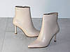 Ботильйони на шпильці демісезон еко шкіра бежеві, фото 6