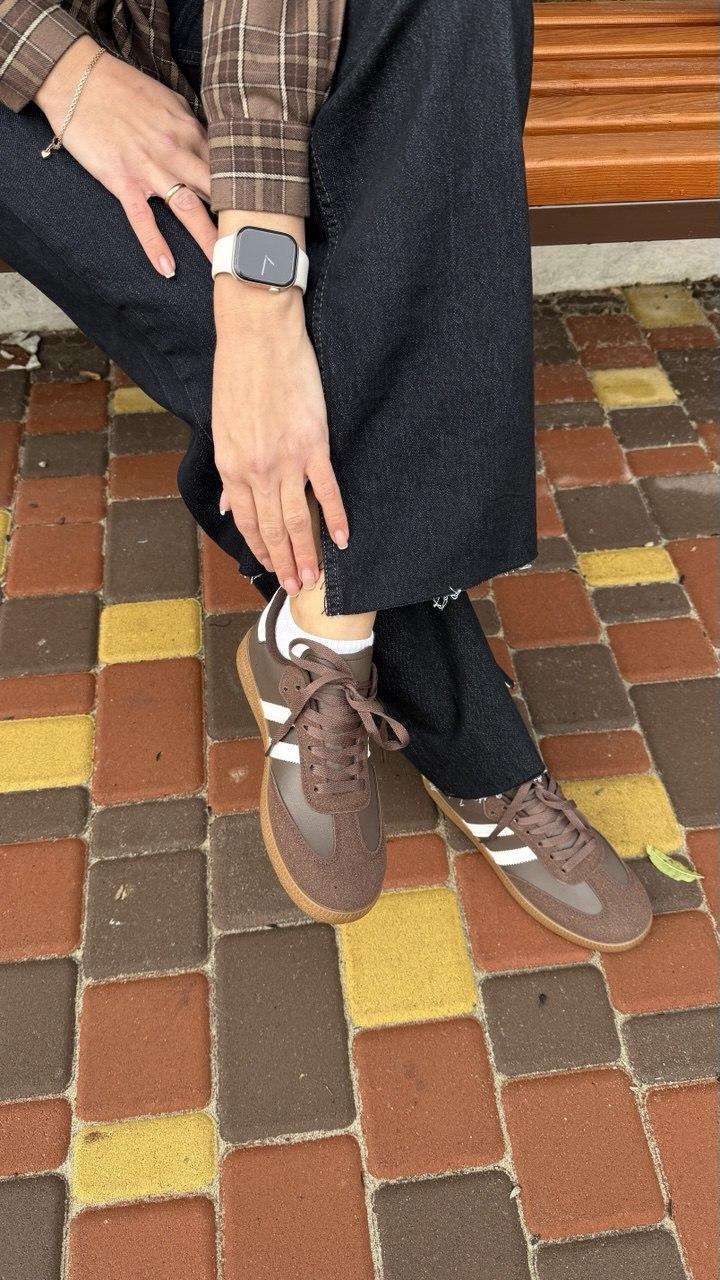 Кросівки жіночі, коричневі, фото 1