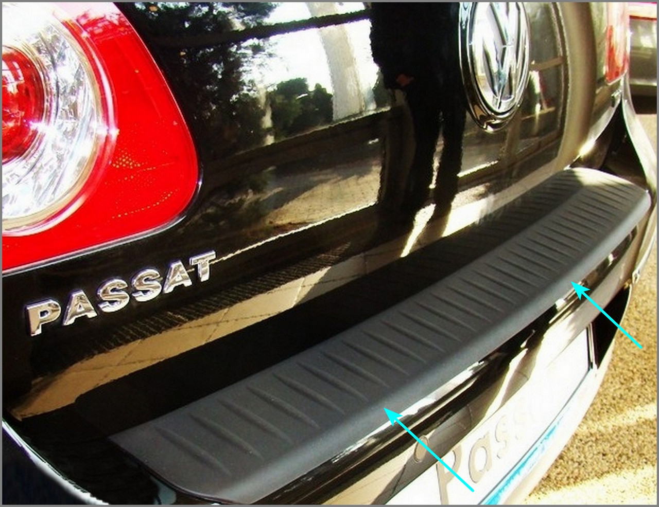 Захисна накладка на задній бампер для Volkswagen Passat B6 4-дверн. седан 2005-2010, фото 1