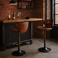 Барний стілець Costway Dan зі спинкою в стилі Loft