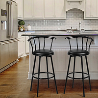 Барний стілець Costway Pareo з спинкою 2 штуки