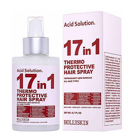 Спрей-термозахист для волосся 17 в 1 HOLLYSKIN Acid Solution Thermo Protective Hair Spray