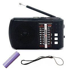Акумуляторний радіоприймач, FM/AM/SW, USB/TF, 1х18650, Golon ICF-8BT, Чорний / Портативний радіоприймач / ФМ радіоприймач