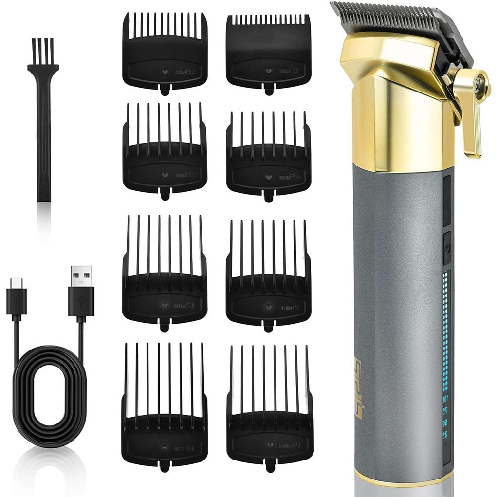 Акумуляторна машинка для стрижки волосся + 8 насадок, DSP 90639 / Тример для стрижки / Чоловічий тример для бороди, фото 1