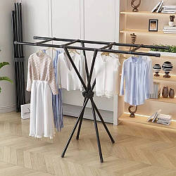 Складна вішалка для одягу 140х130х55см / Підлогова вішалка стійка для одягу / Сушарка для одягу