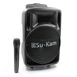 Портативна колонка з мікрофоном +Пульт, USB, Bluetooth, Su-Kam BT 100D / Караоке-колонка / Автономна акустична система