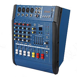 Аудіо мікшер, 4 канали, MP3, USB, Bluetooth, Mixer BT 4200D / Звуковий пульт підсилювач / Мікшер для мікрофона / Мікшерний пульт