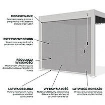 Маркіза висувна для перголи Elegance/Deluxe/Fusion 3 м біла Gutroof, фото 3