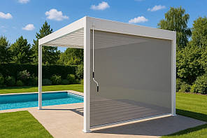 Маркіза висувна для перголи Elegance/Deluxe/Fusion 3 м біла Gutroof, фото 4