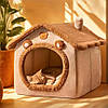 М'який будиночок для собак та котів до 3,5кг, 40х35х38 см / Будинок-лежак / Будиночок для тварин, фото 7