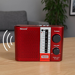 Портативний радіоприймач акумуляторний RX F12 / Радіо на батарейках / FM радіоприймач / Радіо-програвач