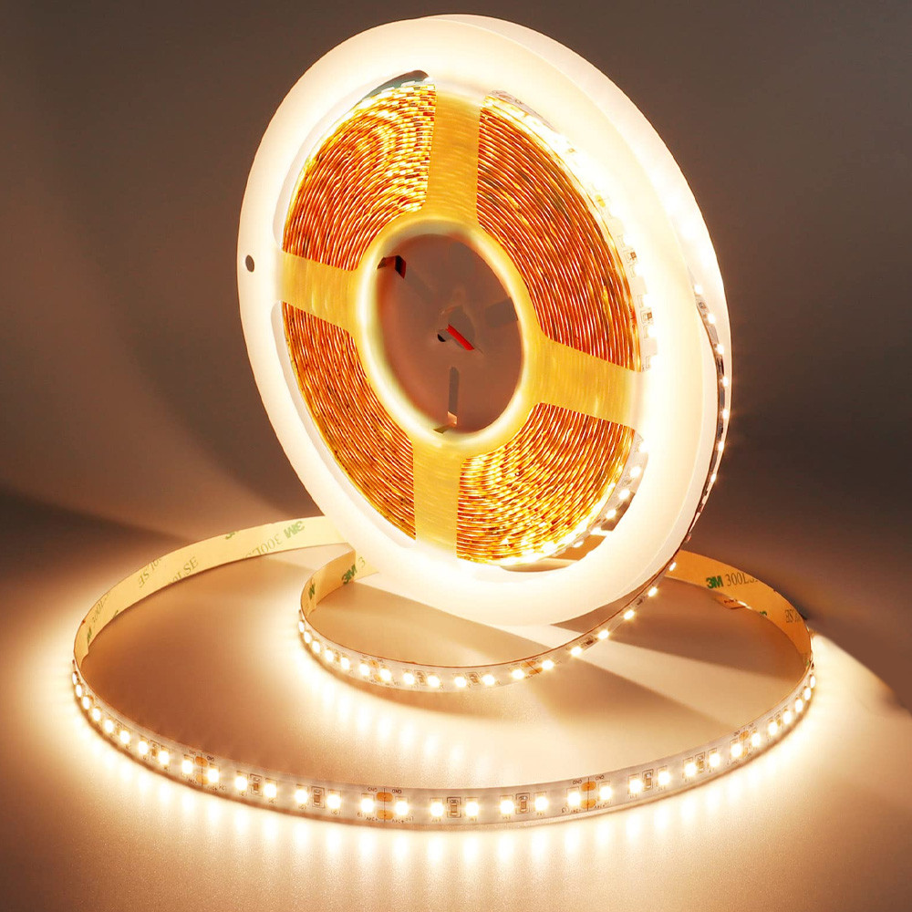 Світлодіодна стрічка 10м + контролер, 24V, SMD2835, Біжуча хвиля, Теплий Білий / Лед стрічка / Підсвітка в кімнату, фото 1