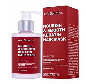 Поживна маска для волосся з активними кислотами та кератином HOLLYSKIN Acid Solution Hair Mask
