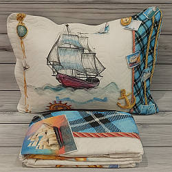 Дитяче покривало 240х175см, наволочка 70х50см, Miss Bella Sailor/ Набір на ліжко дитячий