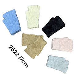 Жіночі зимові рукавички без пальців "Альпака" Розмір: 17см (24580)