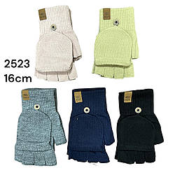 Жіночі зимові рукавички без пальців із клапаном Розмір: 16 см (24582)