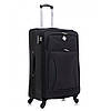 Дорожня тканинна валіза на колесах Bonro Tourist M середня чорна з кодовим замком і висувною ручкою, фото 6