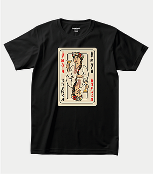 Футболка з дизайнерським принтом “КУМАСЯ”