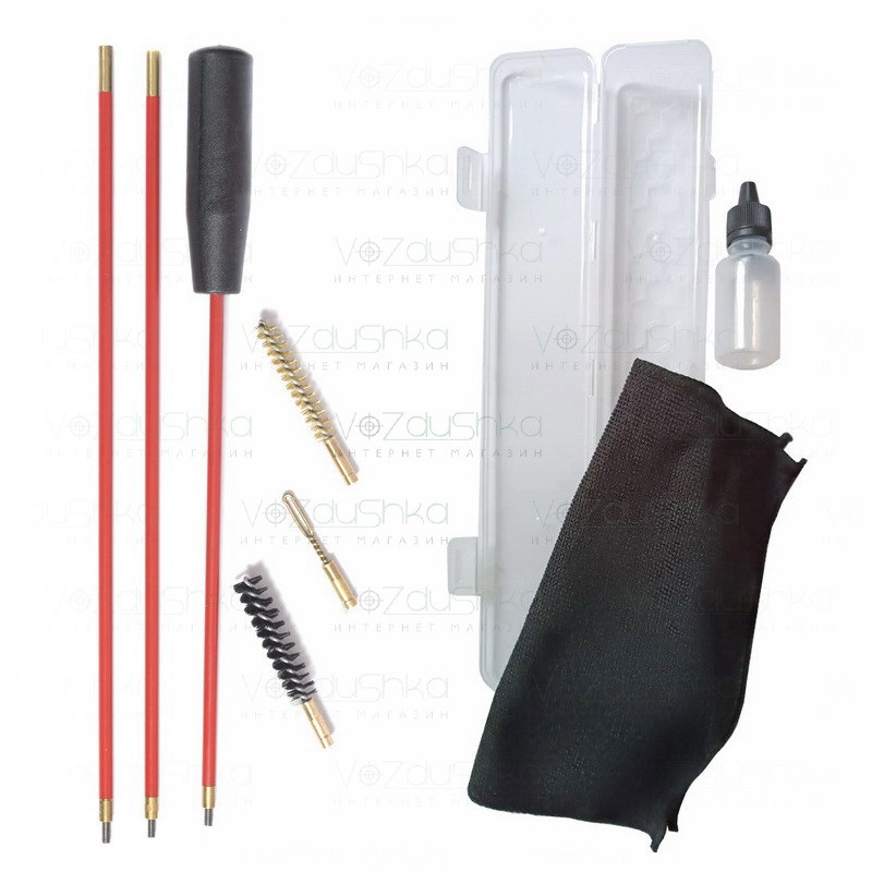 Набір для чищення гвинтівки калібру 4,5 (шомпол в обплетенні вішер 2 йоржа) +пенал