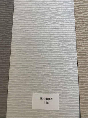 Ролети тканинні тканина BAMBUS 320 білий, фото 1