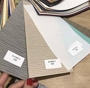 Ролети тканинні тканина BAMBUS 320 білий, фото 2