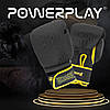 Боксерські рукавиці PowerPlay 3021 Ukraine Чорно жовті 8 унцій, фото 2