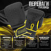 Боксерські рукавиці PowerPlay 3021 Ukraine Чорно жовті 8 унцій, фото 3