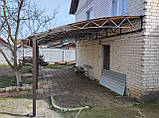 Металевий навіс до будинку, фото 2