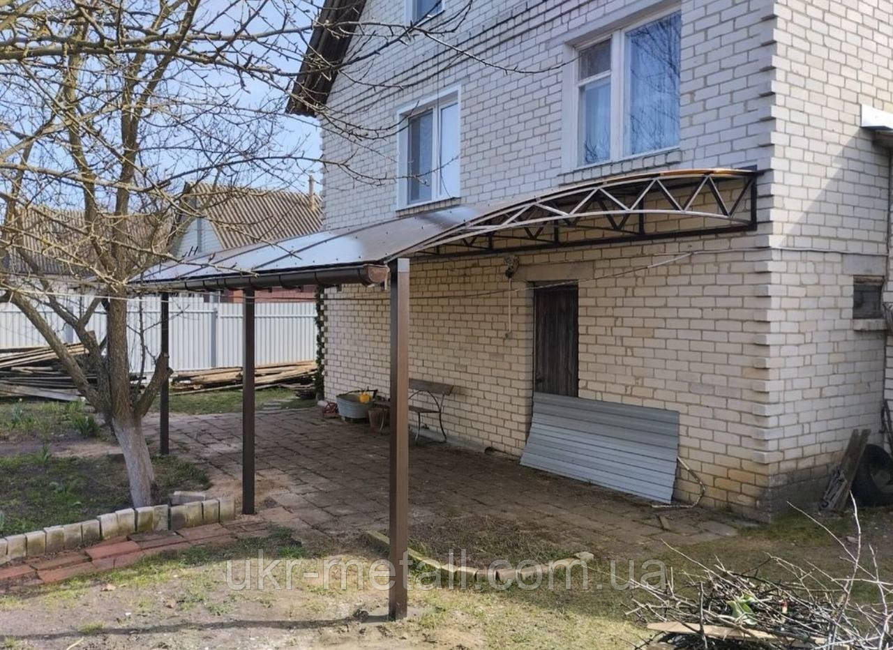 Металевий навіс до будинку, фото 1