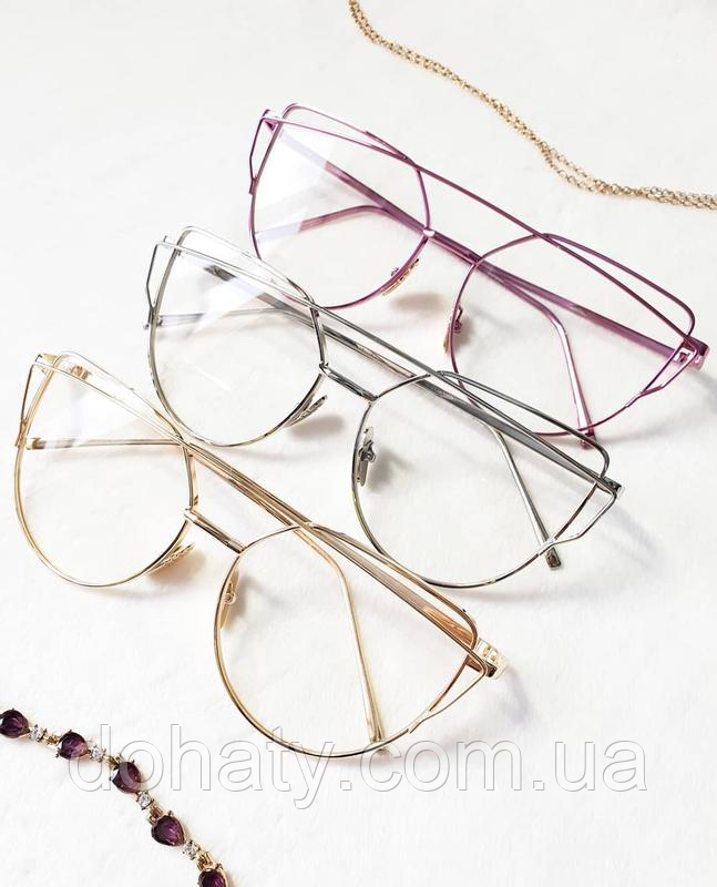 Окуляри іміджеві (оправа рожевого кольору), фото 1