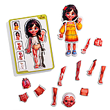 Пазл-сортер дерев'яний 5-ти шаровий Анатомія людини, Дівчинка, фото 5