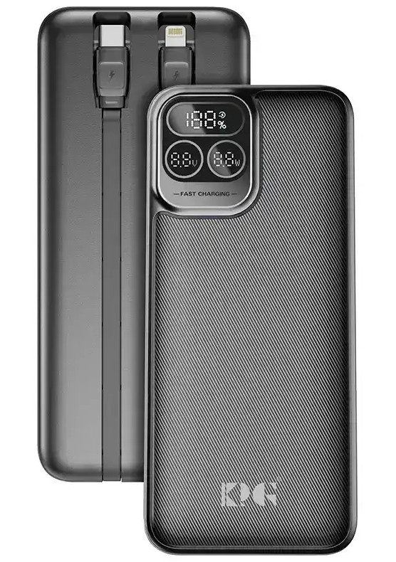 Power Bank King Power KPG-301 30000mah 22.5W QC3.0 LED 2 in 1 black EU