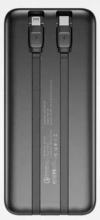 Power Bank King Power KPG-501 50000mah 22.5W QC3.0 LED 2 in 1 black EU, фото 2