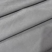 Шторна тканина мікровелюр на метраж, колір світло-сірий, висота 3м (Petek-338), фото 2