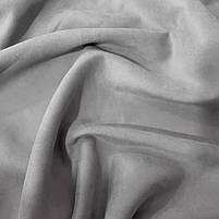Шторна тканина мікровелюр на метраж, колір світло-сірий, висота 3м (Petek-338), фото 3