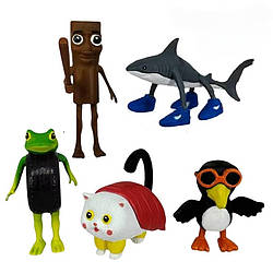 Фігурки Brainrot Тралалеро Тралала Тун Саур італійські меми 5 героїв