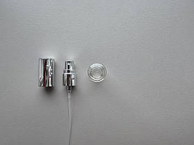 6.5 - 7 мл Олівець скляний прозорий флакон з металевим срібним спреєм, пляшка, атомайзер з розпилювачем, фото 4