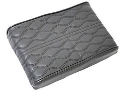 Подушка-накладка на підлокітник чорна 33х21х5см екошкіра