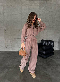 Жіночий флісовий комбінезон Polar S-M, L-XL мокко