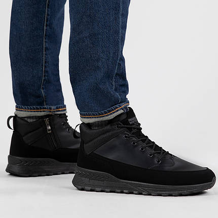 Шкіряні зимові чоловічі черевики з хутром (4303), фото 1