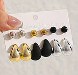 Набір сережок "Fashion Jewelry" , 3 кольори, фото 3